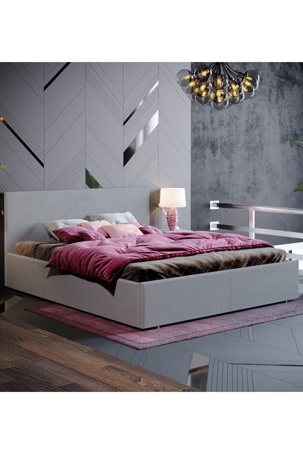 Vida Designs Veronica King Size Ottoman Bed Frame Linen Fabric 820 x 1580 x 2080 mm
